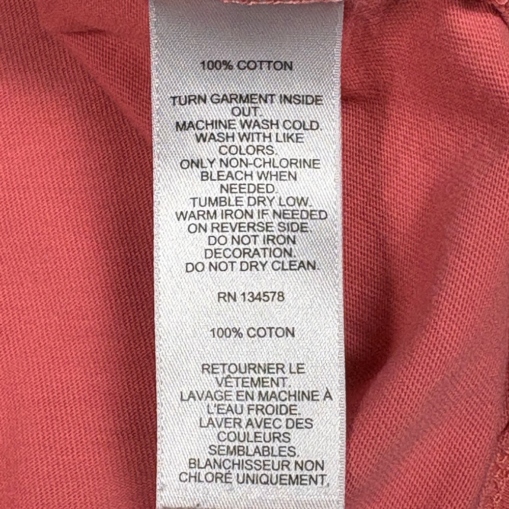 Vineyard Vines Coral Pocket T-Shirt Whale Logo Back Graphic 100% Cotton L - Picture 6 of 6